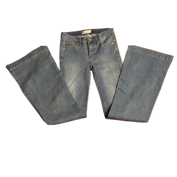 Free People Women's Flared Bell Bottom Blue Jeans size 24 - Picture 1 of 12